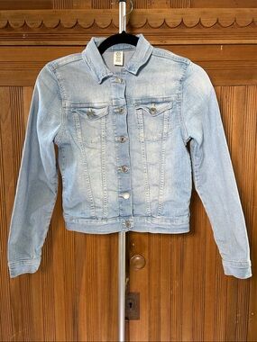 &Denim Light Blue Denim Stretch Jean Jacket Youth Size 14, EUR 152